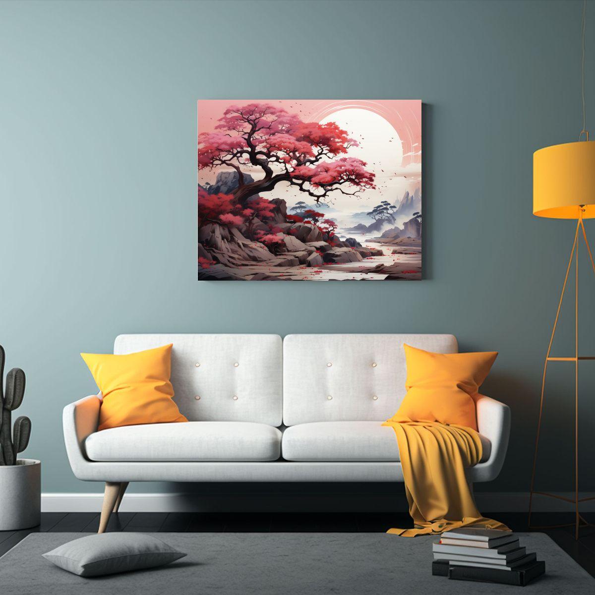 Pinturas De Arte Moderno Estético De Un árbol De Enebro En 40x30cm-2