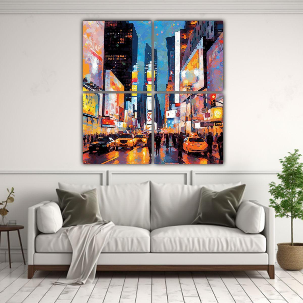 Cuadro De Decoración Con Armonía Cromática 200x200 Cm-2