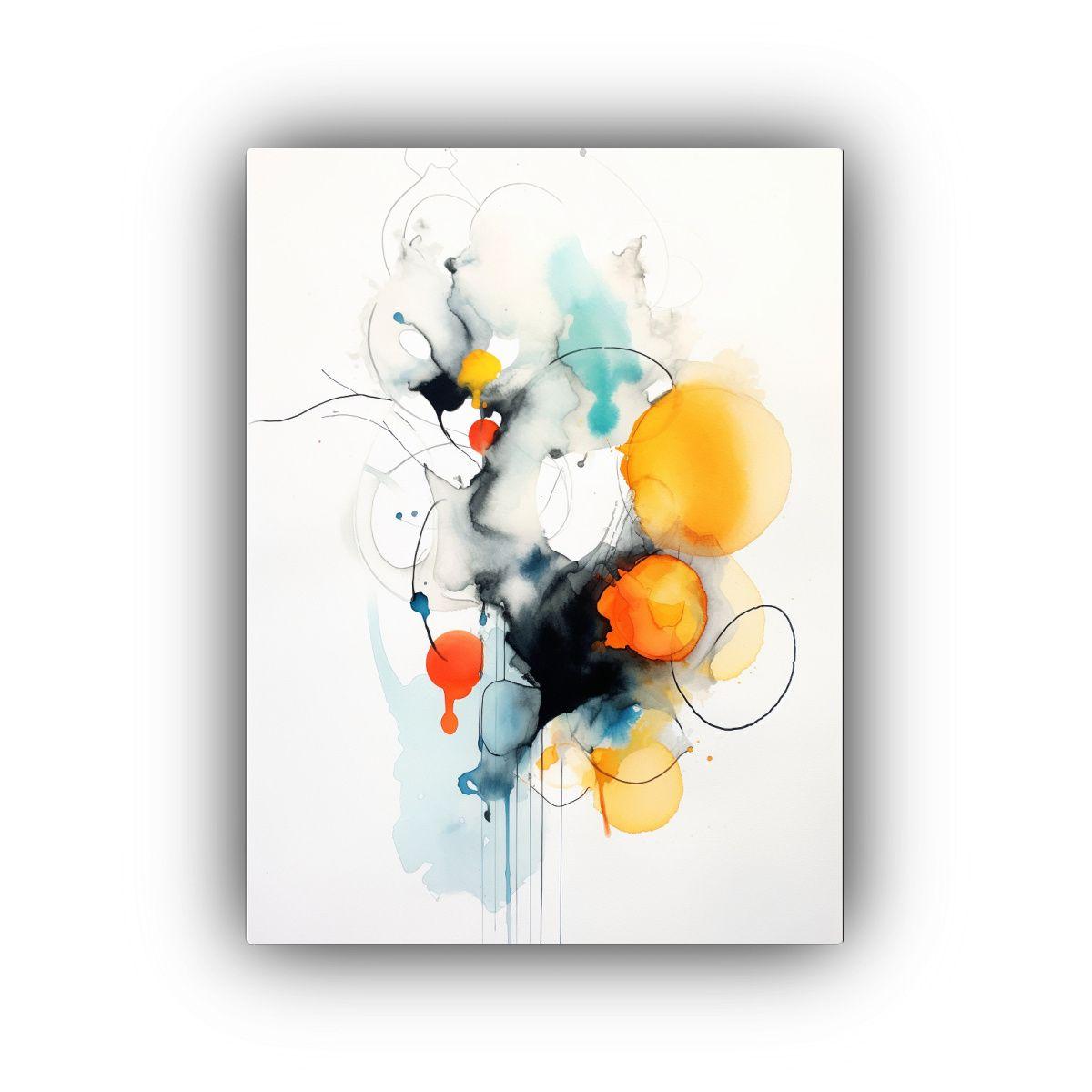 Cuadro Abstracto Minimalista Con Composición 50x65cm-0