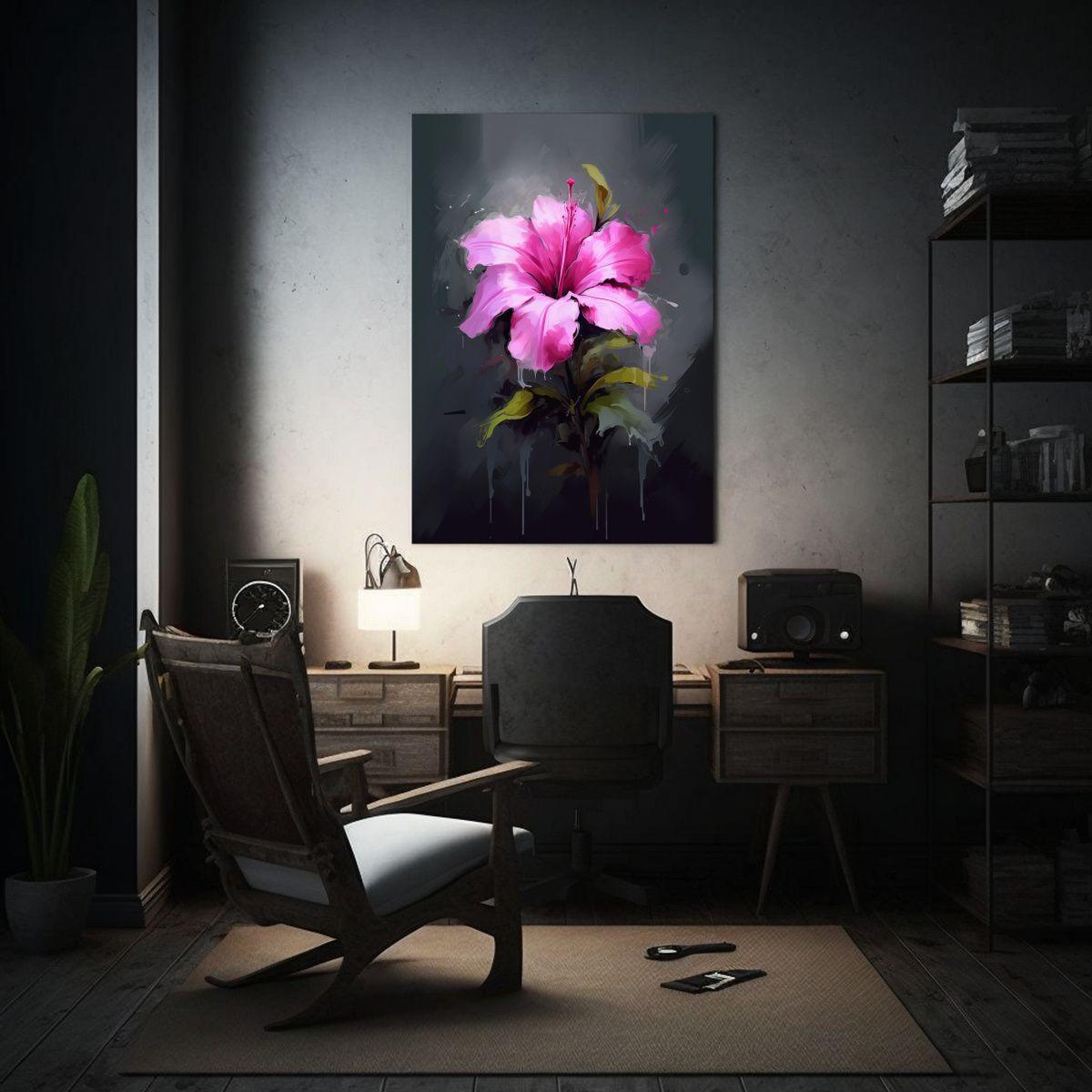 Lienzo De Tela Acuarela Con Flores Exuberantes 20x30cm-2