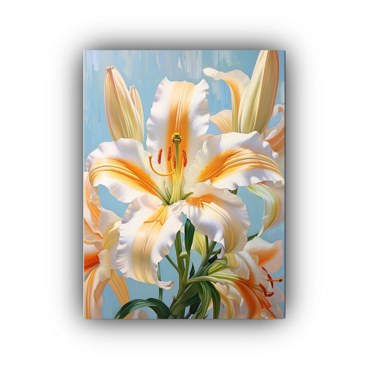 Pintura Decorativa De Lirio Colorido Abstracto 40x50cm-0