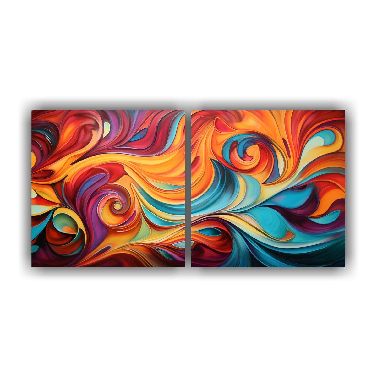 Cuadros Decorativos Elegantes Con Patrones 100x50 Cm-0