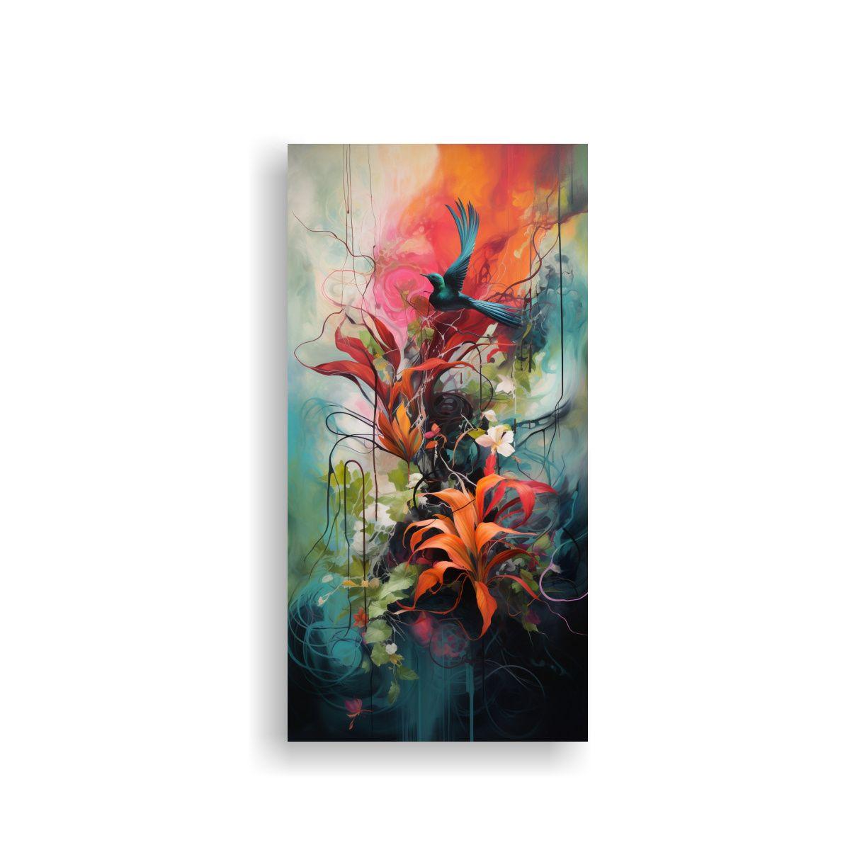 Cuadro Abstracto Emociones Y Naturaleza Fusionadas 70x140cm-0