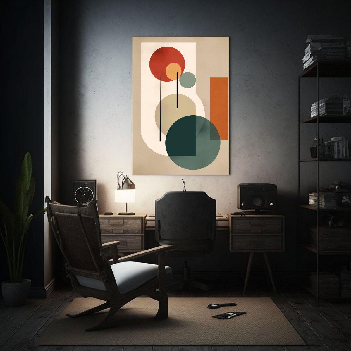 Cuadro Abstracto Horizontal En Lienzo Inspirado 50x65cm-2