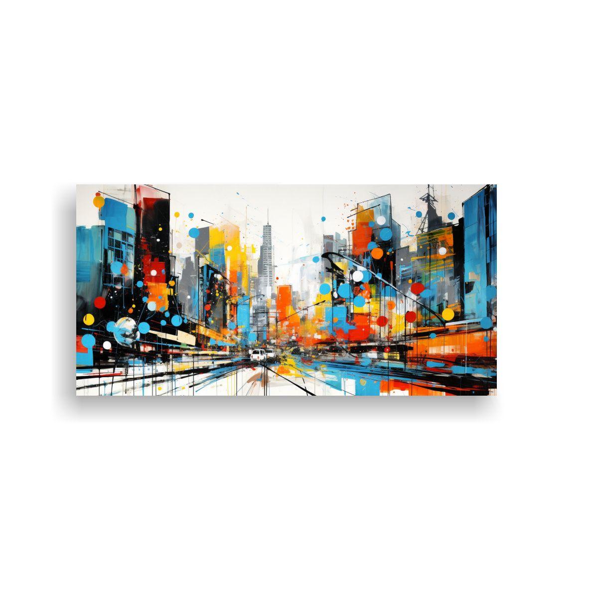 Pintura Mural En Lienzo Abstracto De La Energía 80x40cm-0