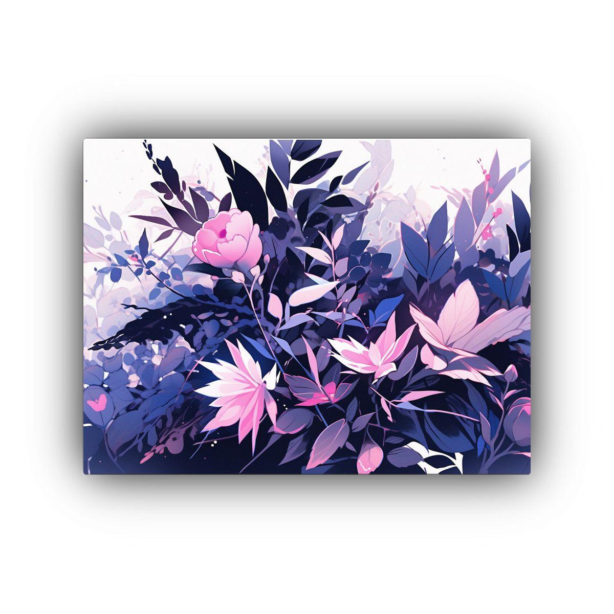 Pintura Lienzo Imagen Alegría Colores Púrpura Y Rosa Estil 60x40cm-0