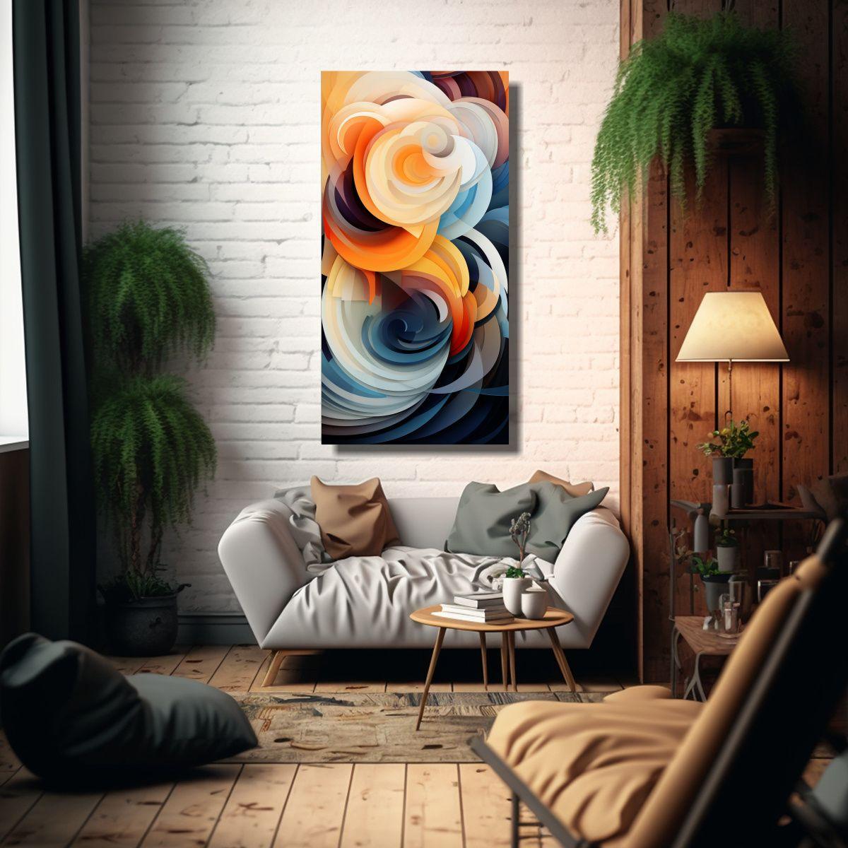 Tema Original De Canva: Arte Abstracto Colorido 80x160cm-2