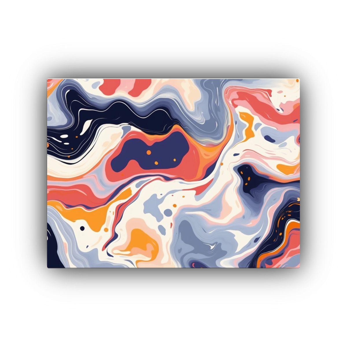 Patrón Contemporáneo Impactante Dibujado A Mano. 75x50cm-0