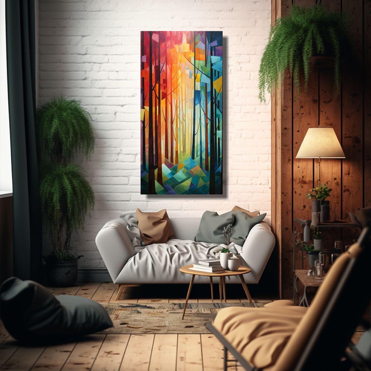 Cuadro Lienzo Expresión Belleza Colores 40x80cm-2