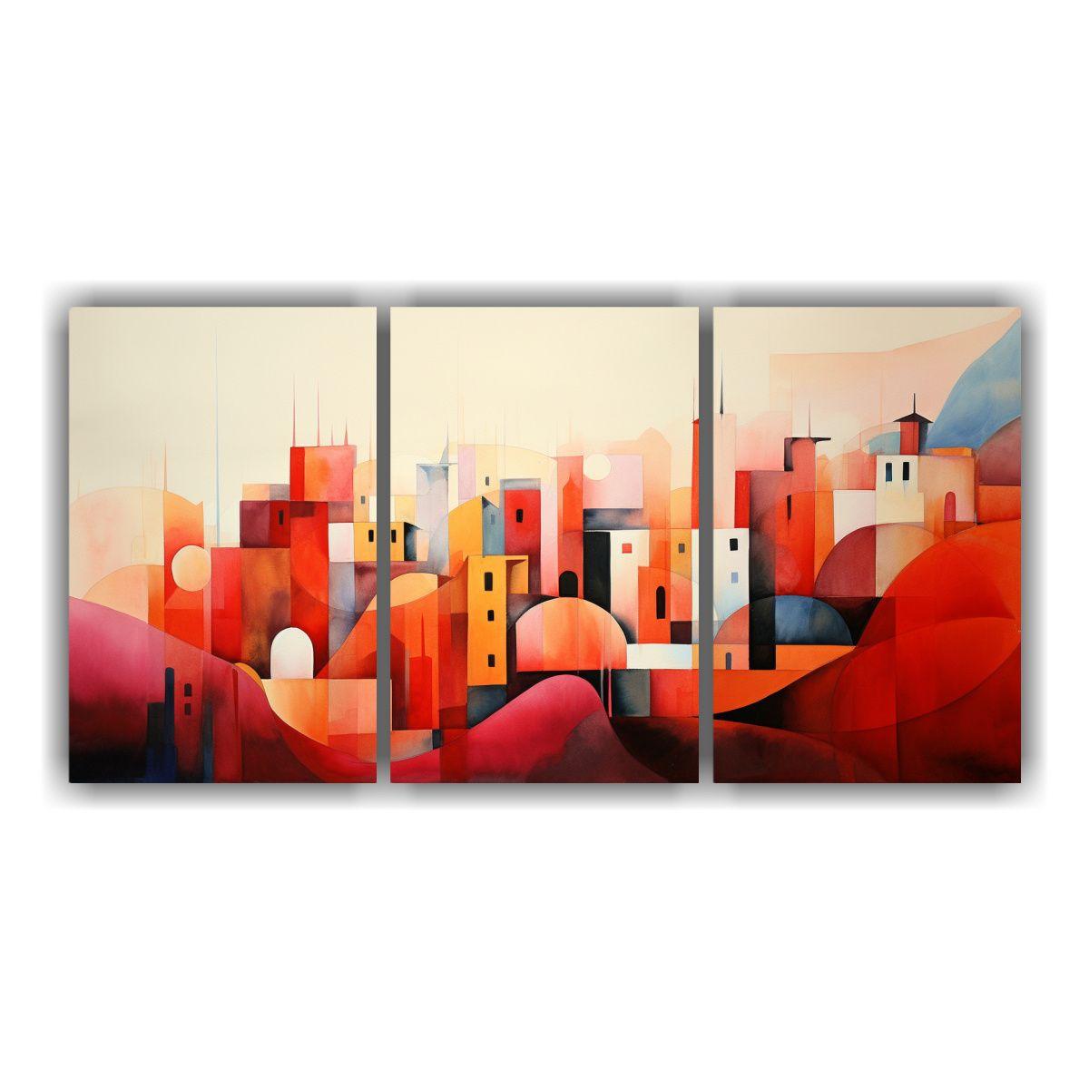 Pintura Abstracta Acuarela Paisaje Poderoso 180x90 Cm-0