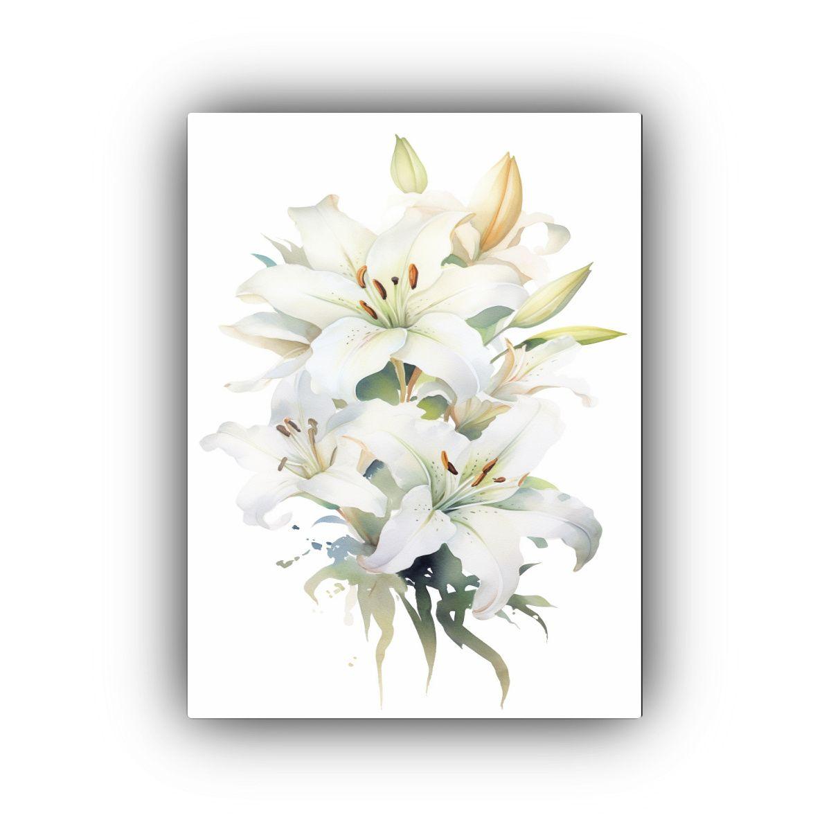 Pintura De Lienzo Inspiración Temática Lirios 20x30cm-0