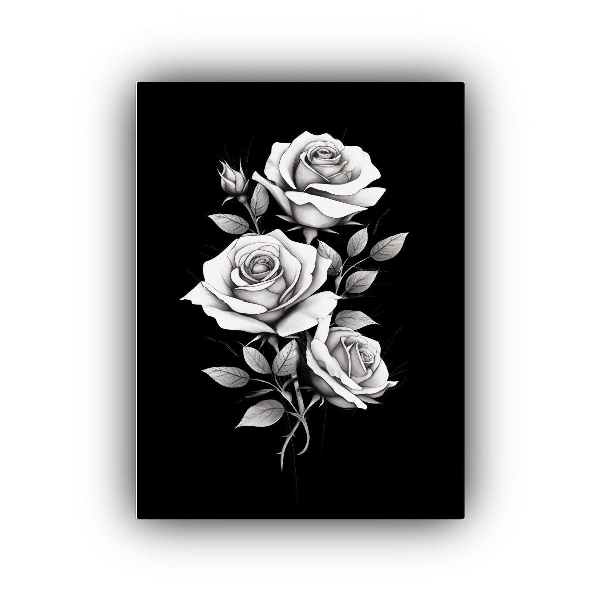 Cuadro De Rosas En Estilo De Movimiento Alto 40x60cm-0