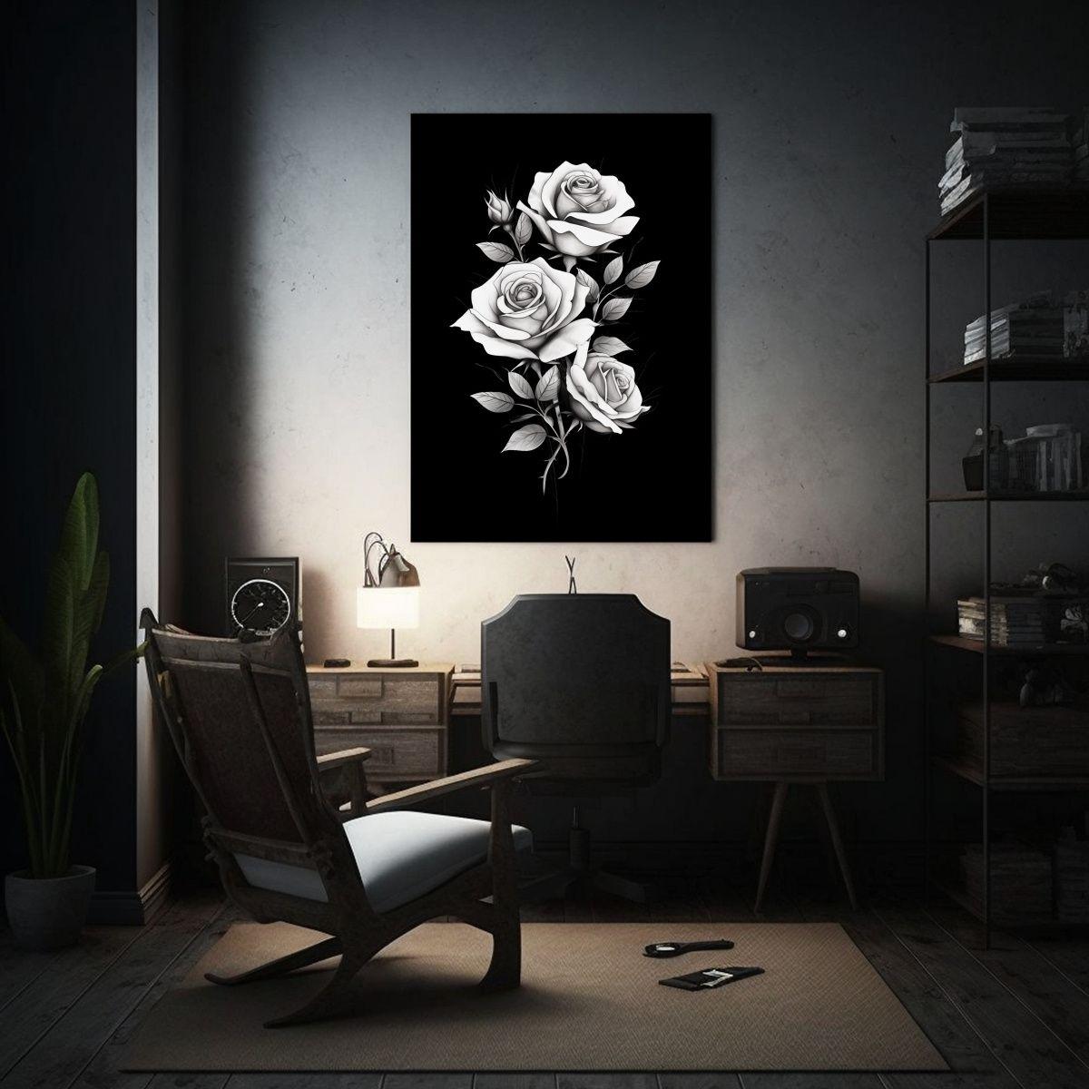 Cuadro De Rosas En Estilo De Movimiento Alto 40x60cm-2