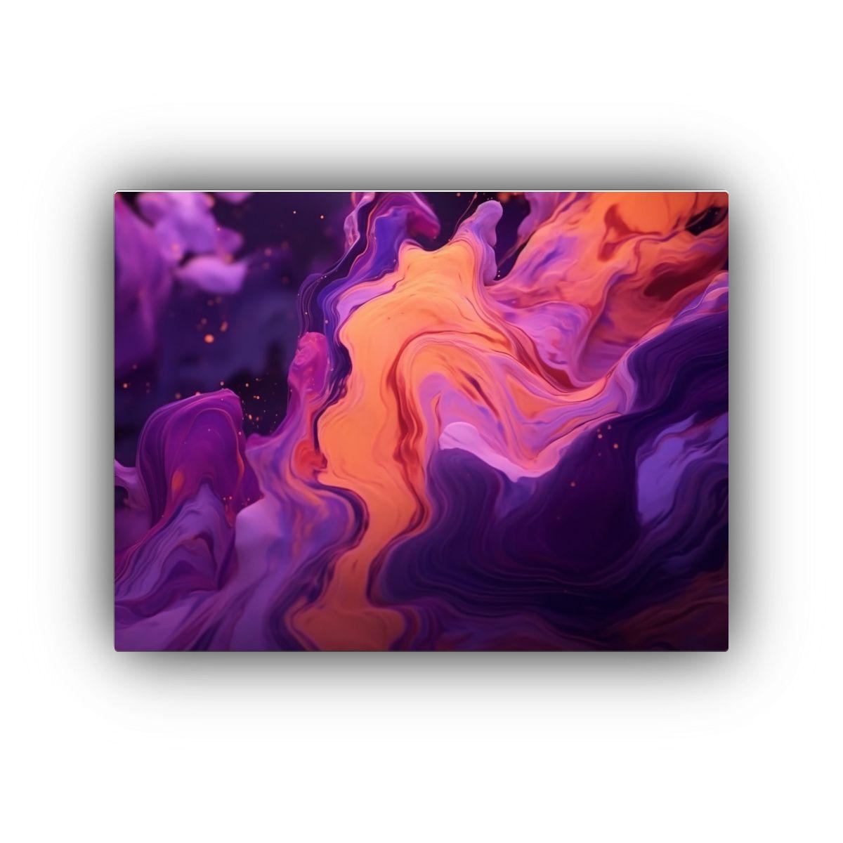 Cuadro Abstracto Líquido Tela Vintage De Toymaker 40x30cm-0