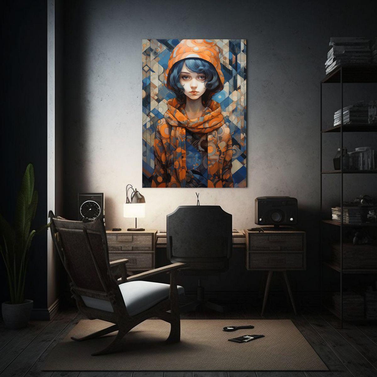 Cuadro Tema Habitación Con Personaje De Anime En Un Diseño 30x45cm-2