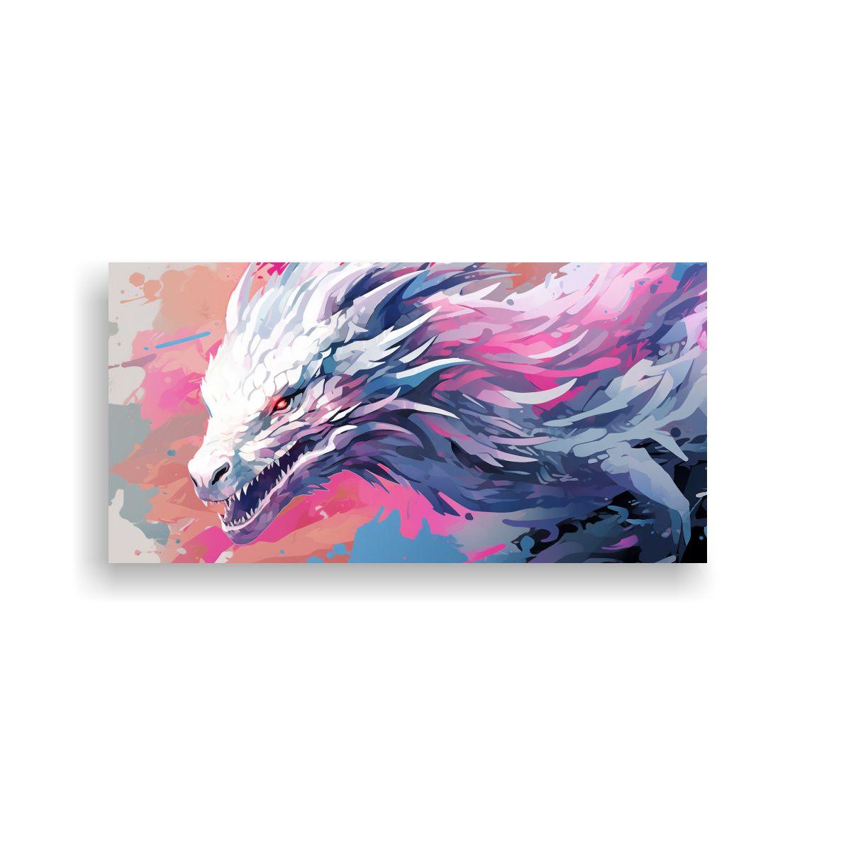 Pintura De Decoración De Arte Fino: Dragón Adora 140x70cm-0