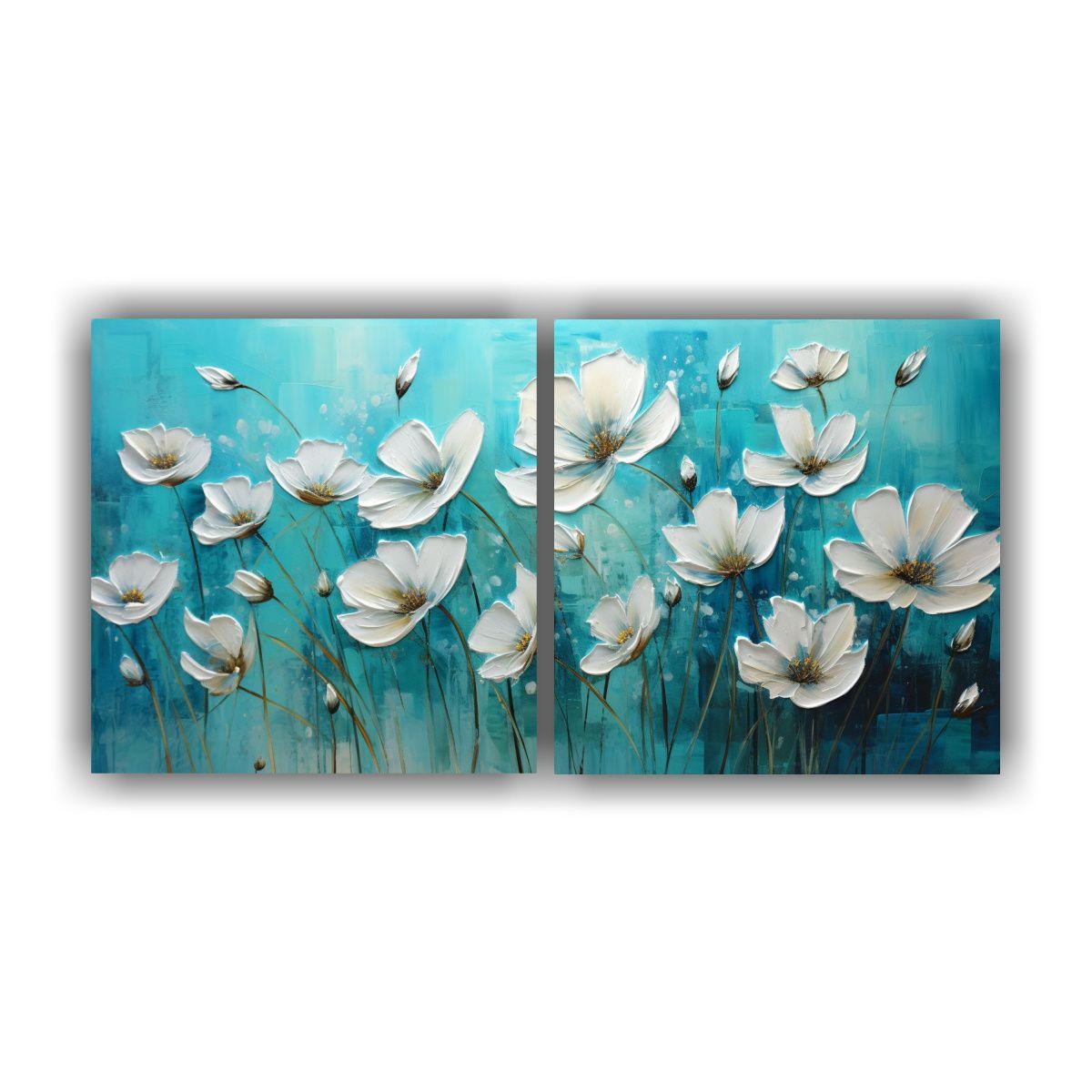 Pintura En Lienzo Colores Armonía En Estilo 60x30 Cm-0