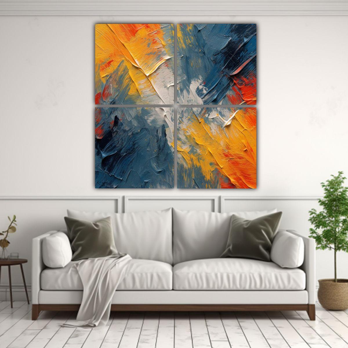 Lienzos Creativos Con Textura De Lienzo Colorido 200x200 Cm-2
