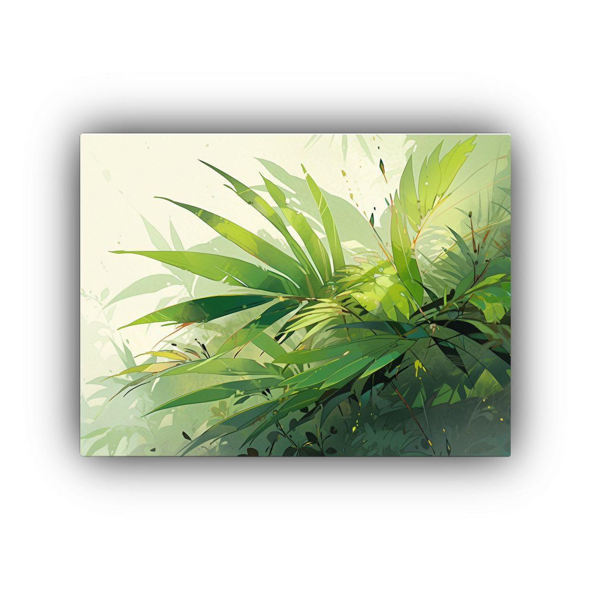 Cuadros Decorativos: Hojas De Palma En Tonos 60x40cm-0