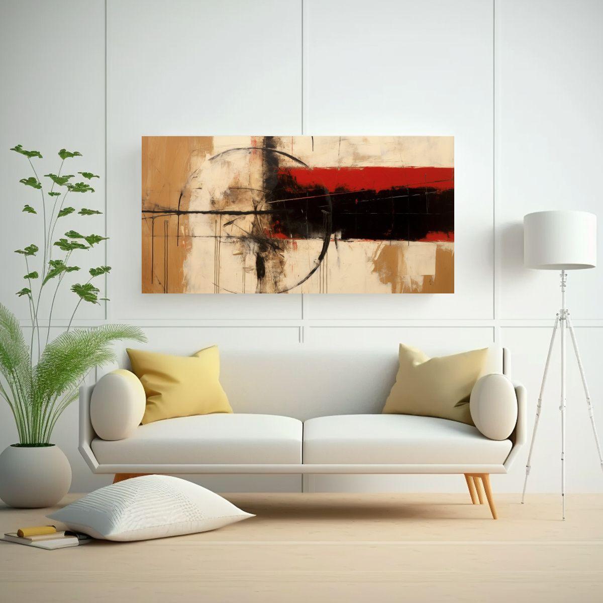 Pinturas De Decoración Cuadro Abstracto Elegante 160x80cm-2