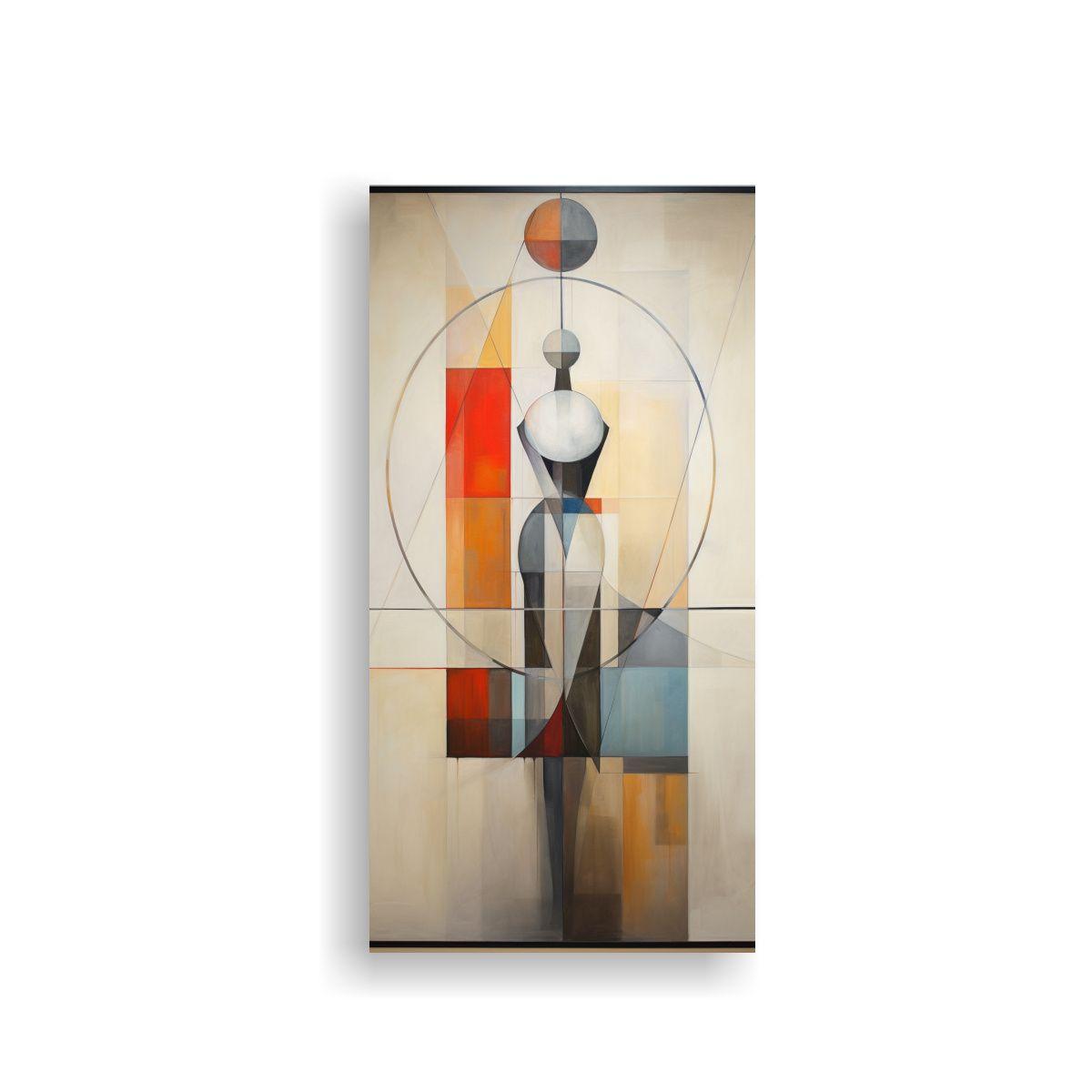 Diseño Habitación Con Figura Abstracta 40x80cm-0