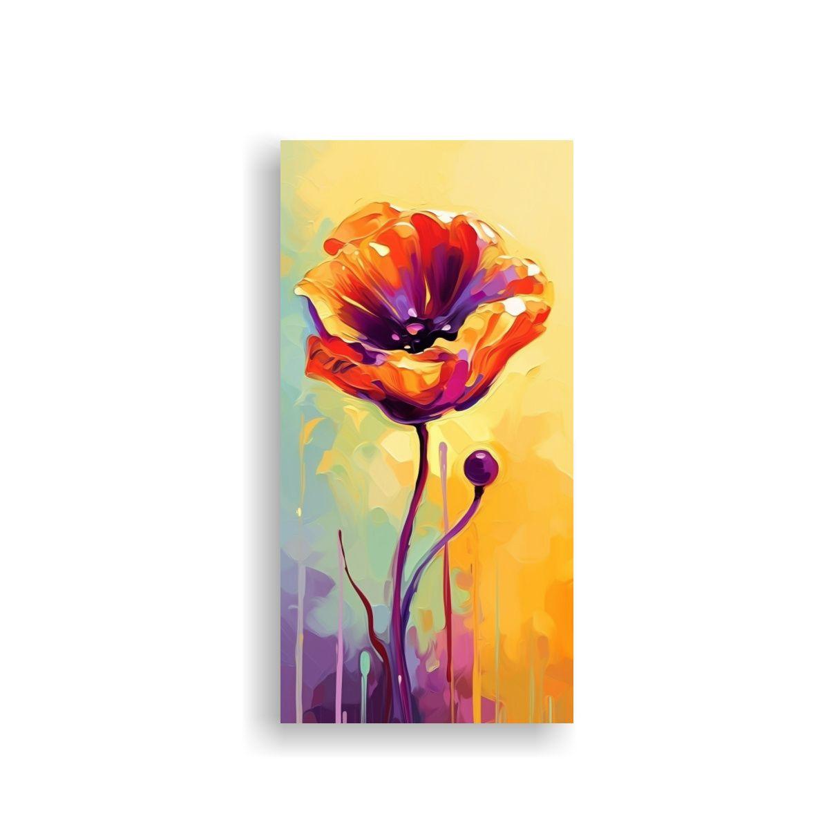 Cuadro De Tela En Bastidor De Patrón Intenso 40x80cm-0