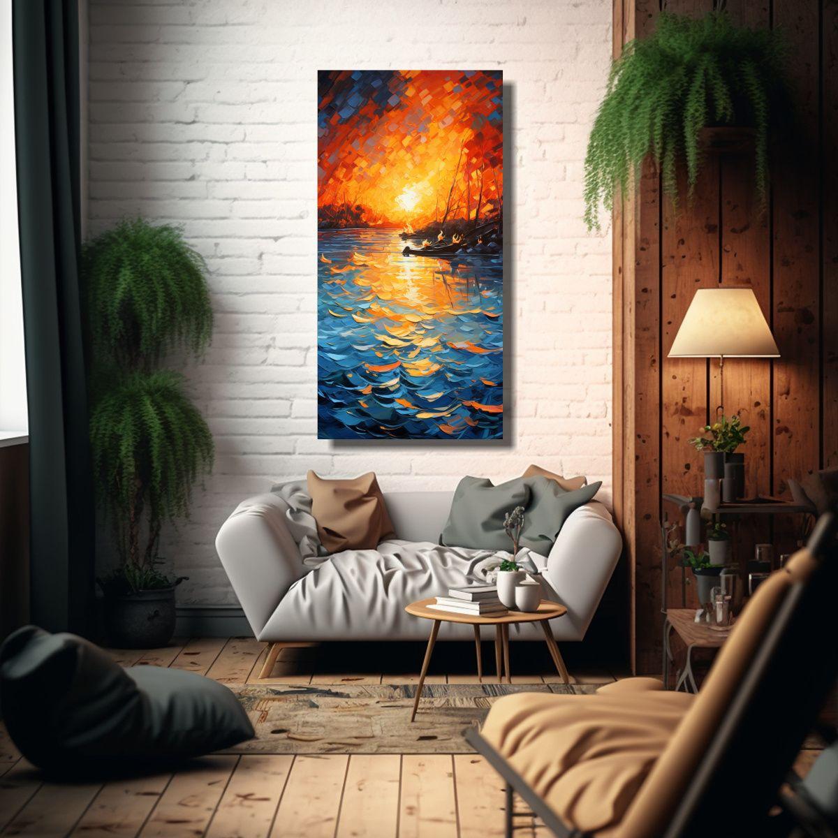 Pinturas Modernas Estilo Tela En Bastidor: Mezcla 50x100cm-2