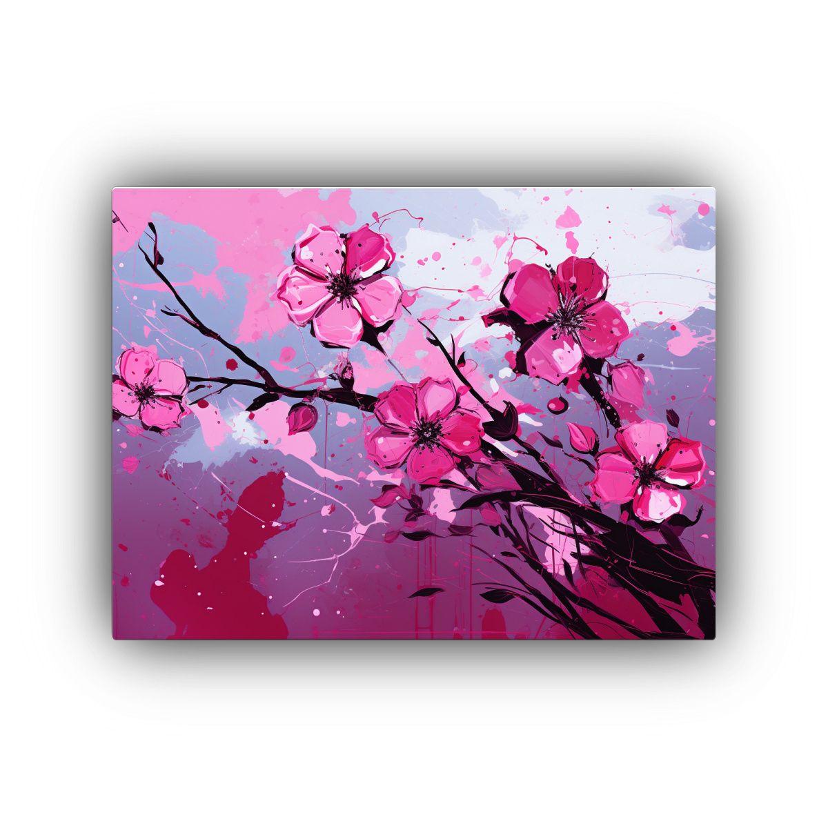 Cuadro Tonos Rosa Fantástico Ambientación Neonoir Estilo M 60x40cm-0