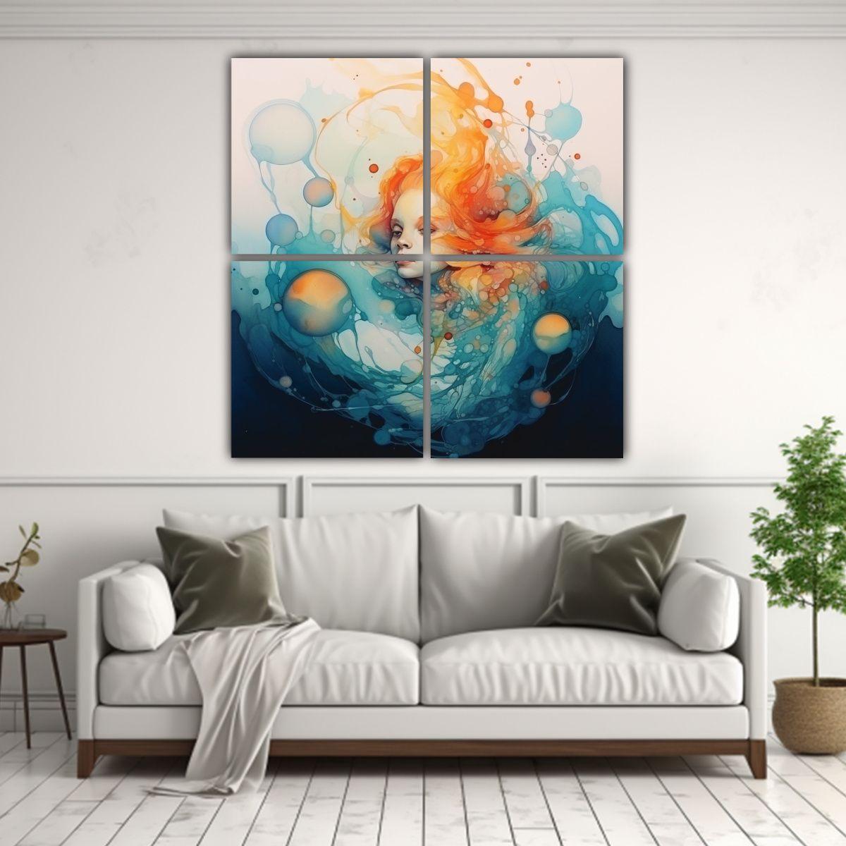 Pinturas Decorativas Acogedoras Para Piscis 40x40 Cm-2