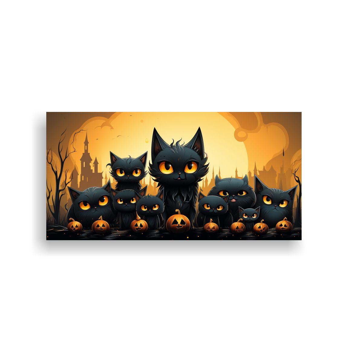 Cuadro Espectacular Elegancia: Diseño De Gato 80x40cm-0