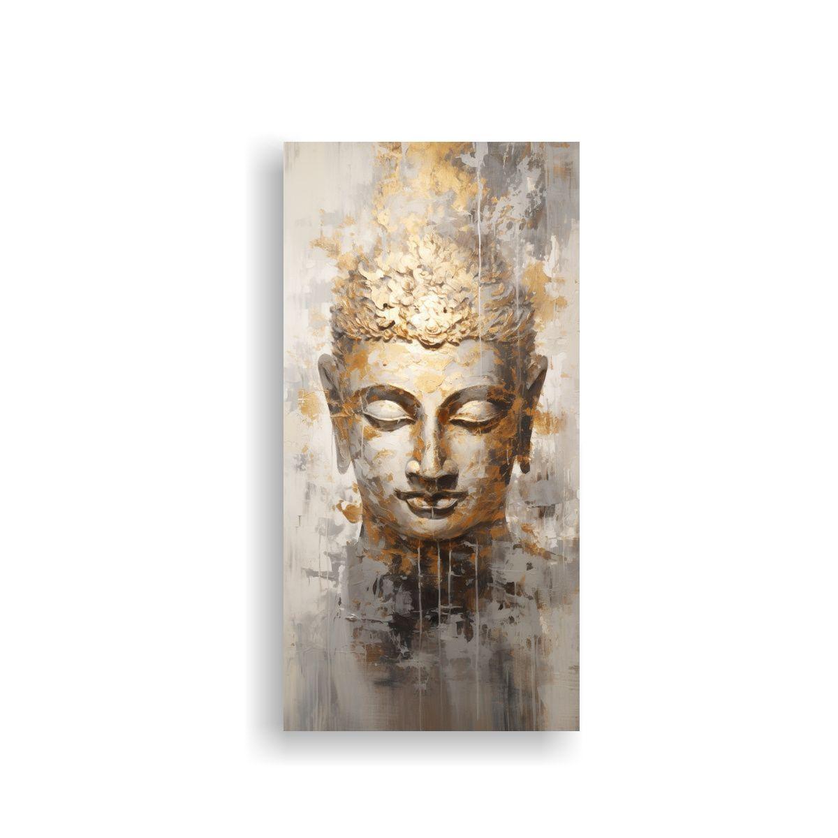 Cuadro Decorativo Mágico Buddha Rostro Abstracto 70x140cm-0