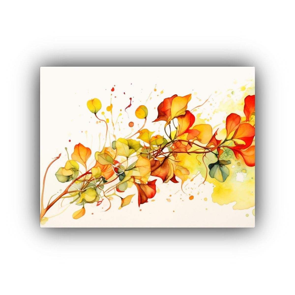 Regalo: Tela En Bastidor Estampada Flores De Tilos Amarillo  120x80cm-0