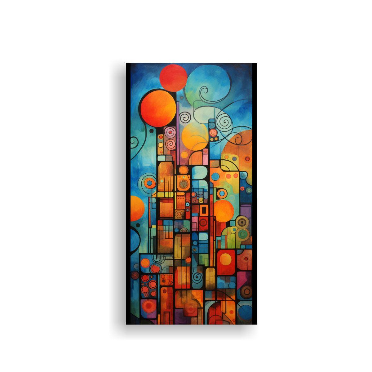 Arte De Pared Abstracto Geométrico Con Textura 80x160cm-0