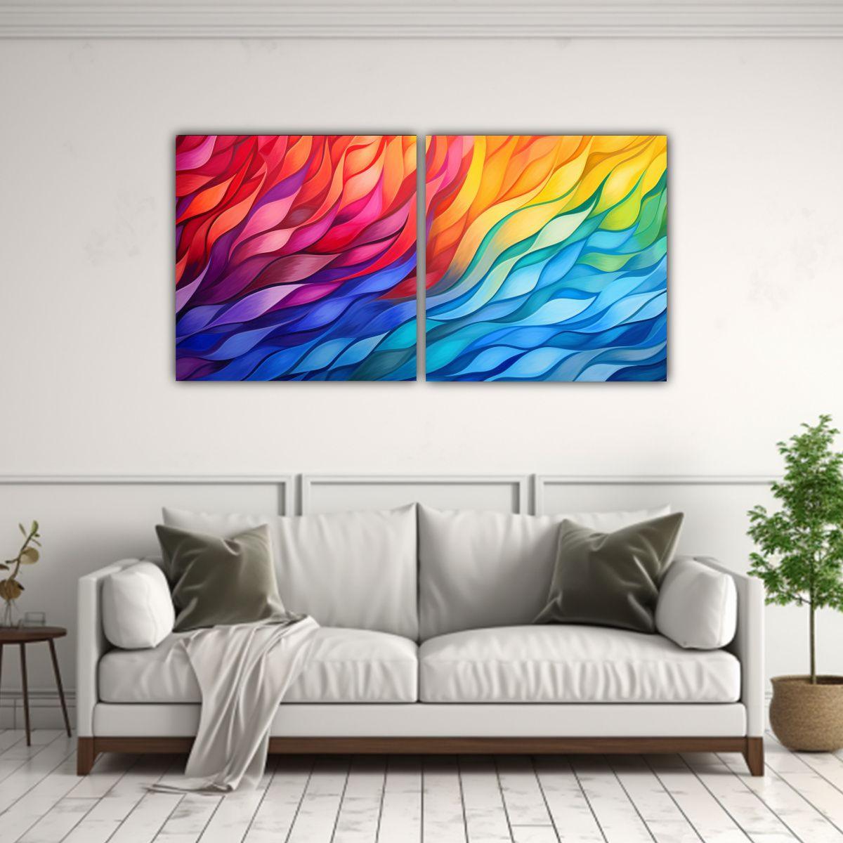 Pinturas Decorativas Abstractas De Patrones 80x40 Cm-2