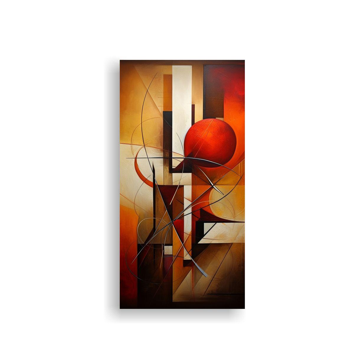 Pintura Abstracta En Lienzo De Imagen Intensa 40x80cm-0