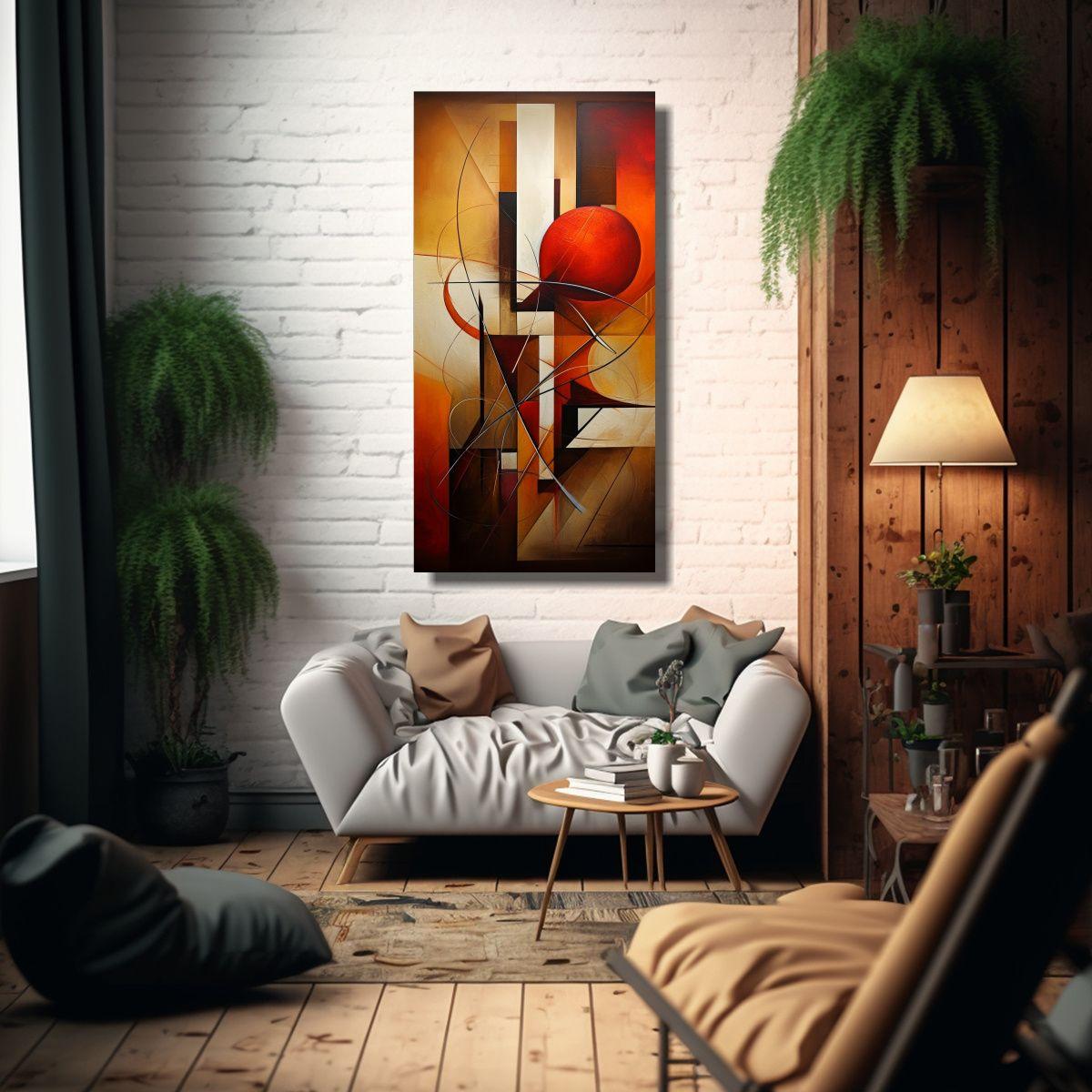 Pintura Abstracta En Lienzo De Imagen Intensa 40x80cm-2