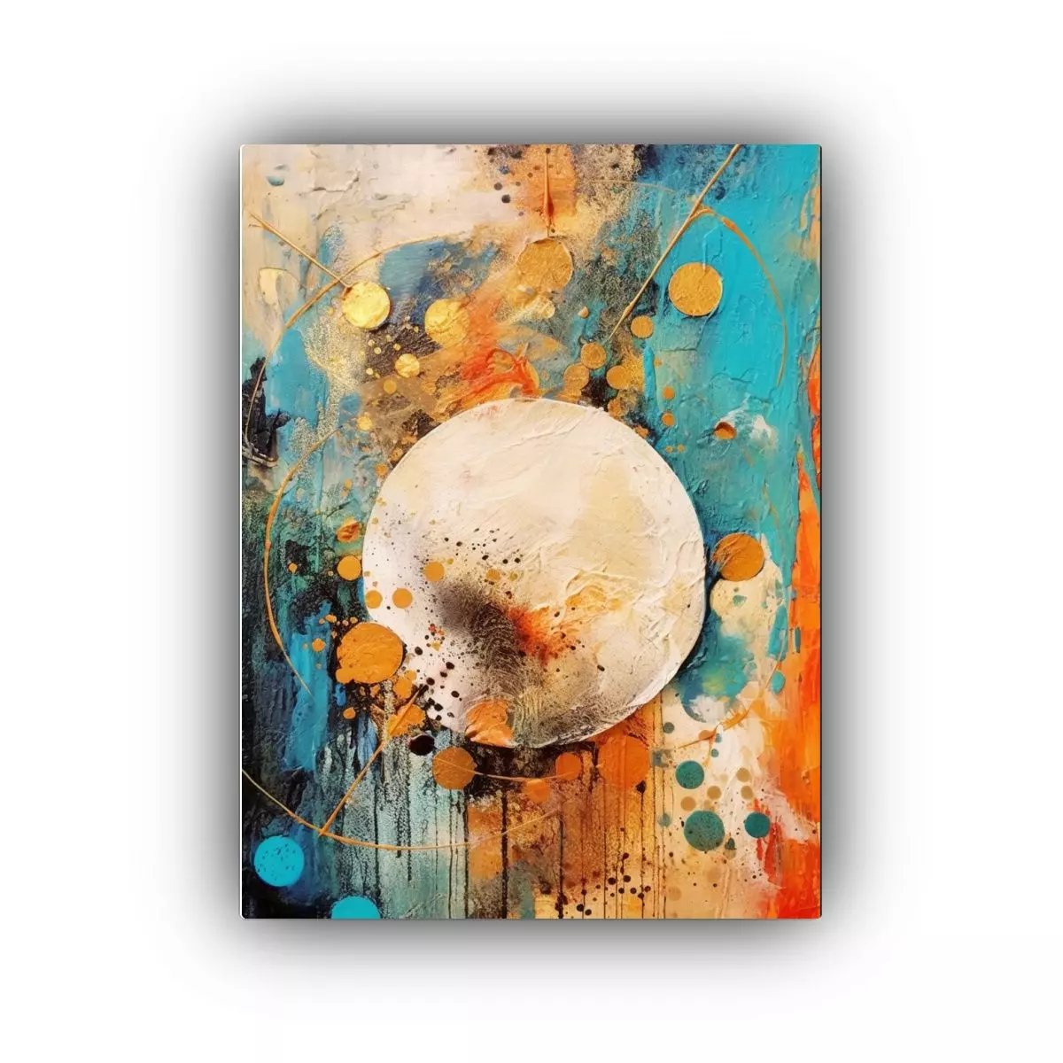 Pinturas De Decoración De Collage Abstracto 50x75cm-0