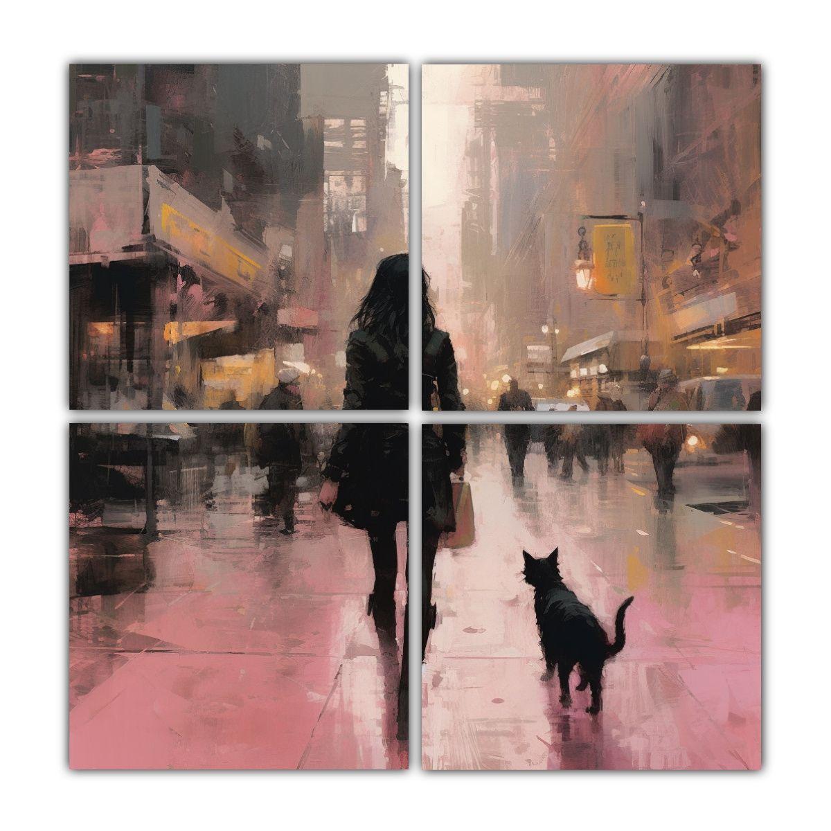 Pintura Temática De Nueva York En Estilo De 40x40 Cm-0