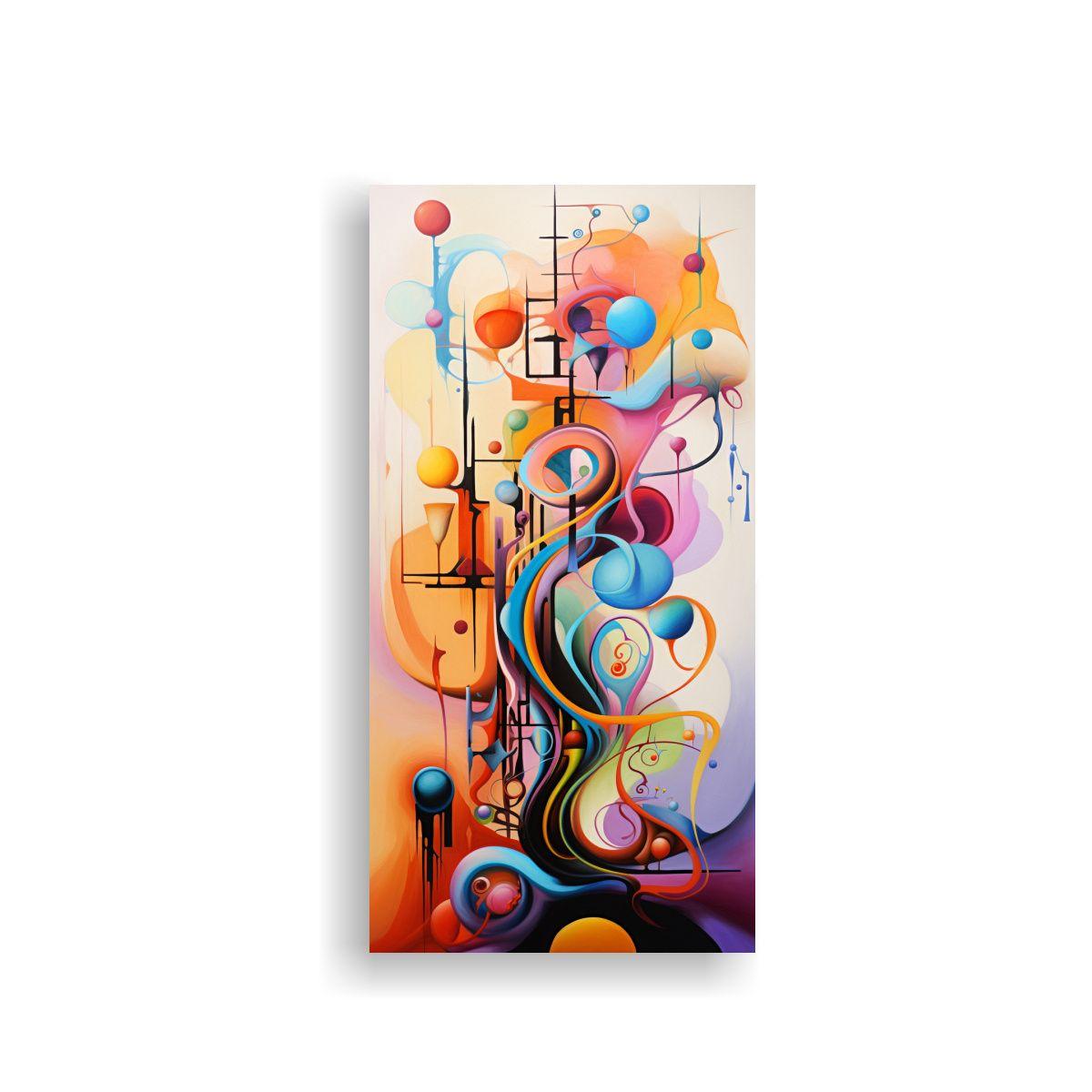 Cuadro Abstracto Majestuoso Vibrante Sueño 60x120cm-0