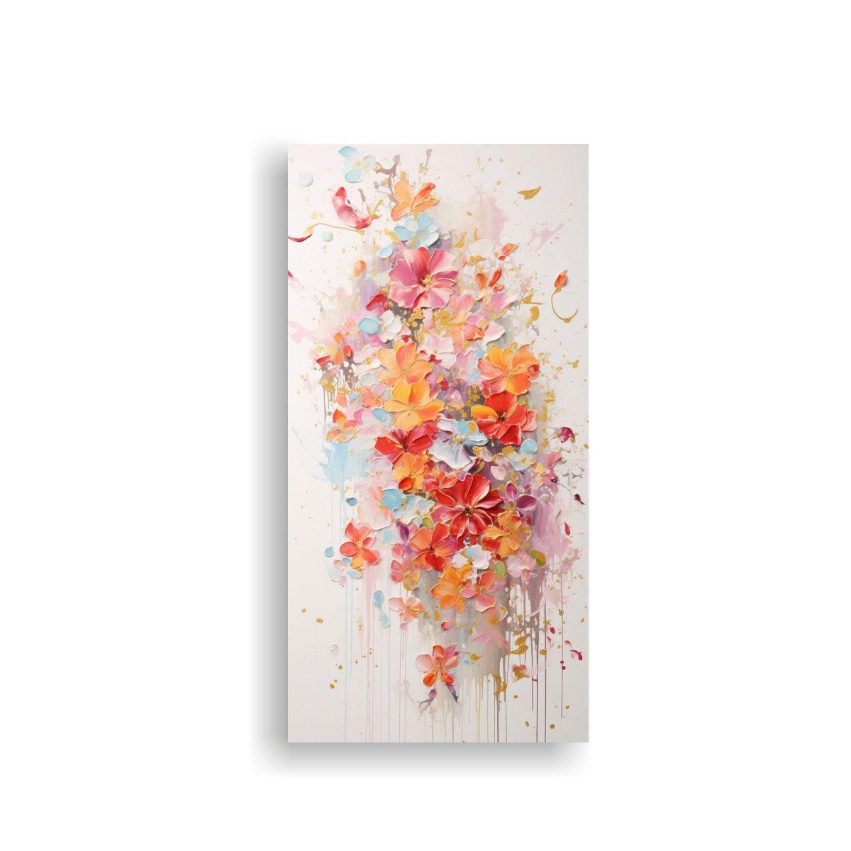 Cuadro En Bastidor Armonía Cromática Pintura 20x40cm-0