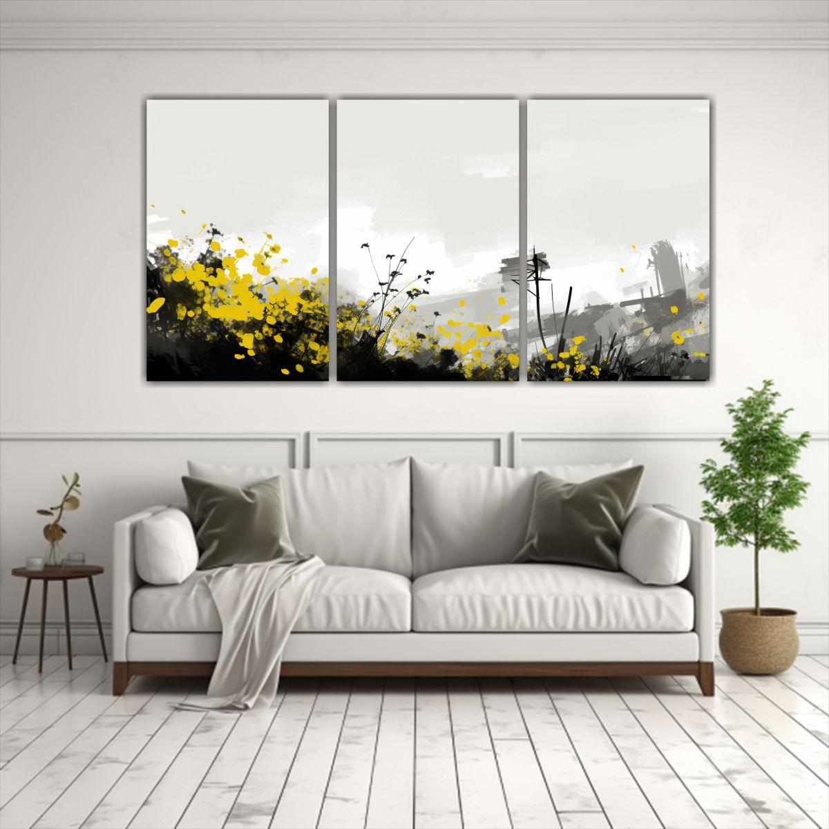 Mural De Lienzo Minimalista Con Dibujo Estilizado 240x120 Cm-2
