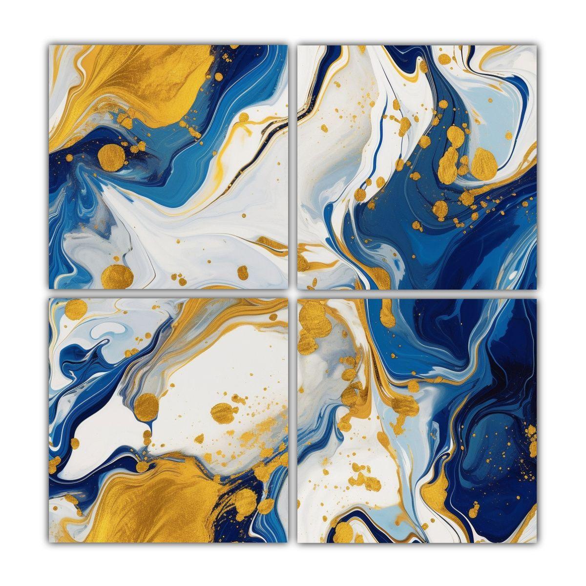 Cuadro Abstracto De Colores Para Decoración Con 80x80 Cm-0