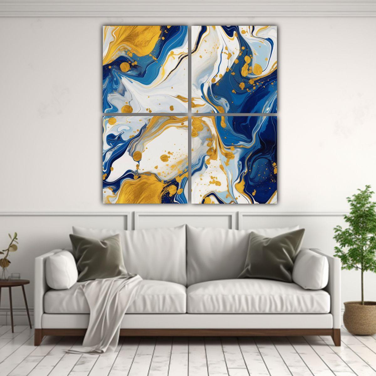 Cuadro Abstracto De Colores Para Decoración Con 80x80 Cm-2