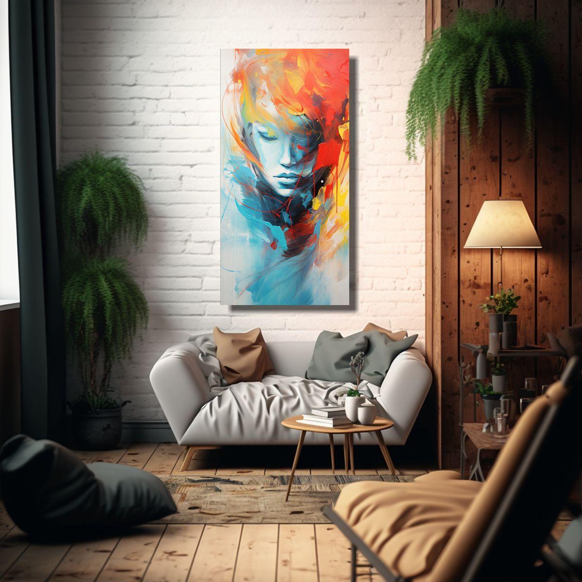 Lienzo Expresión Abstracta Para Comedor Destino 60x120cm-2