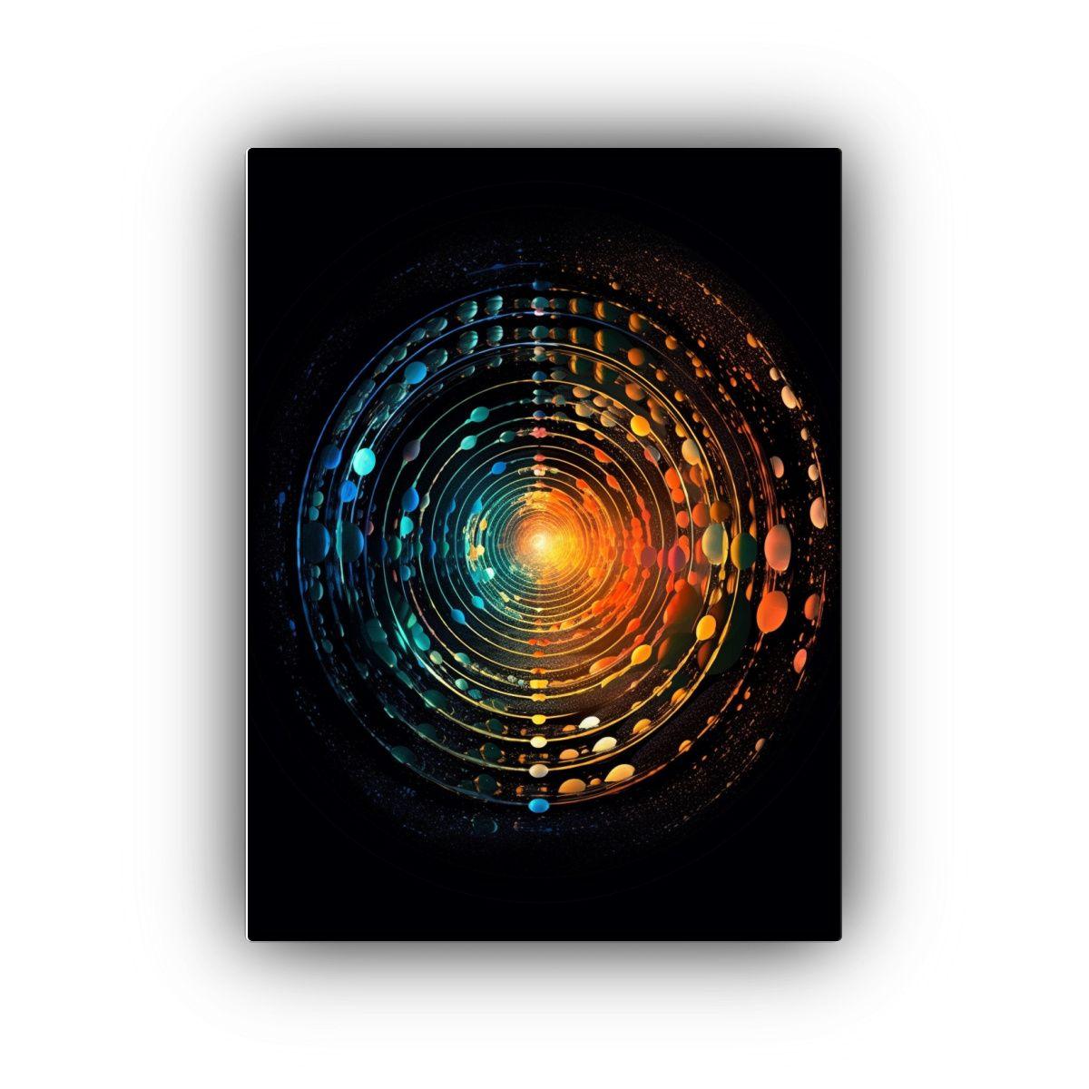 Pintura Decorativa Con Composición De Forma 40x60 Cm-0