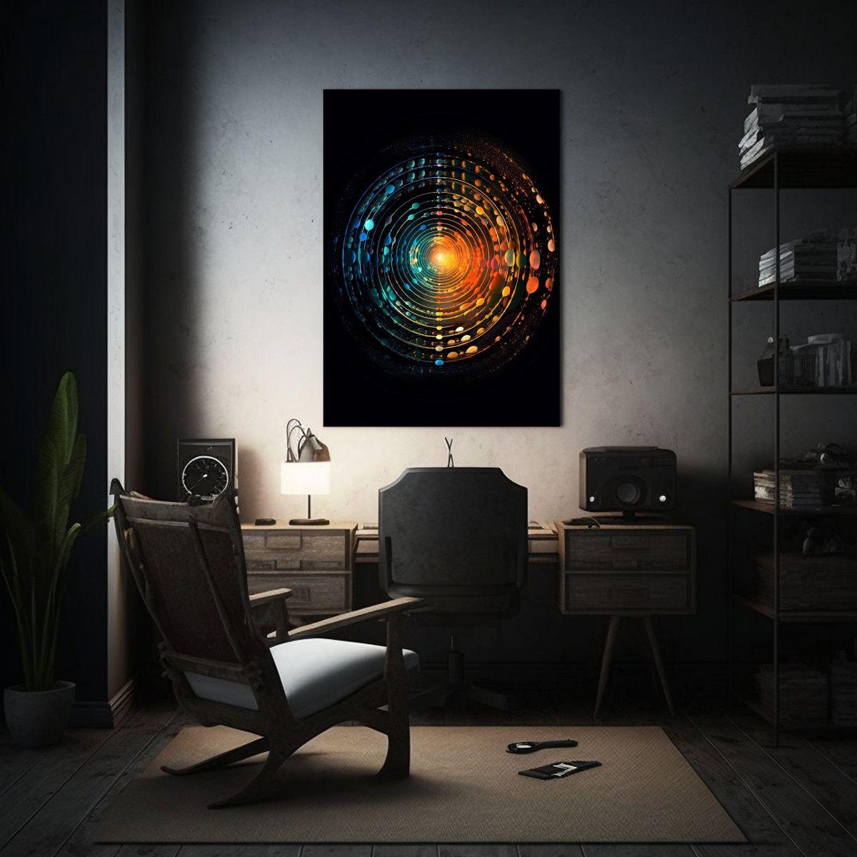 Pintura Decorativa Con Composición De Forma 40x60 Cm-2