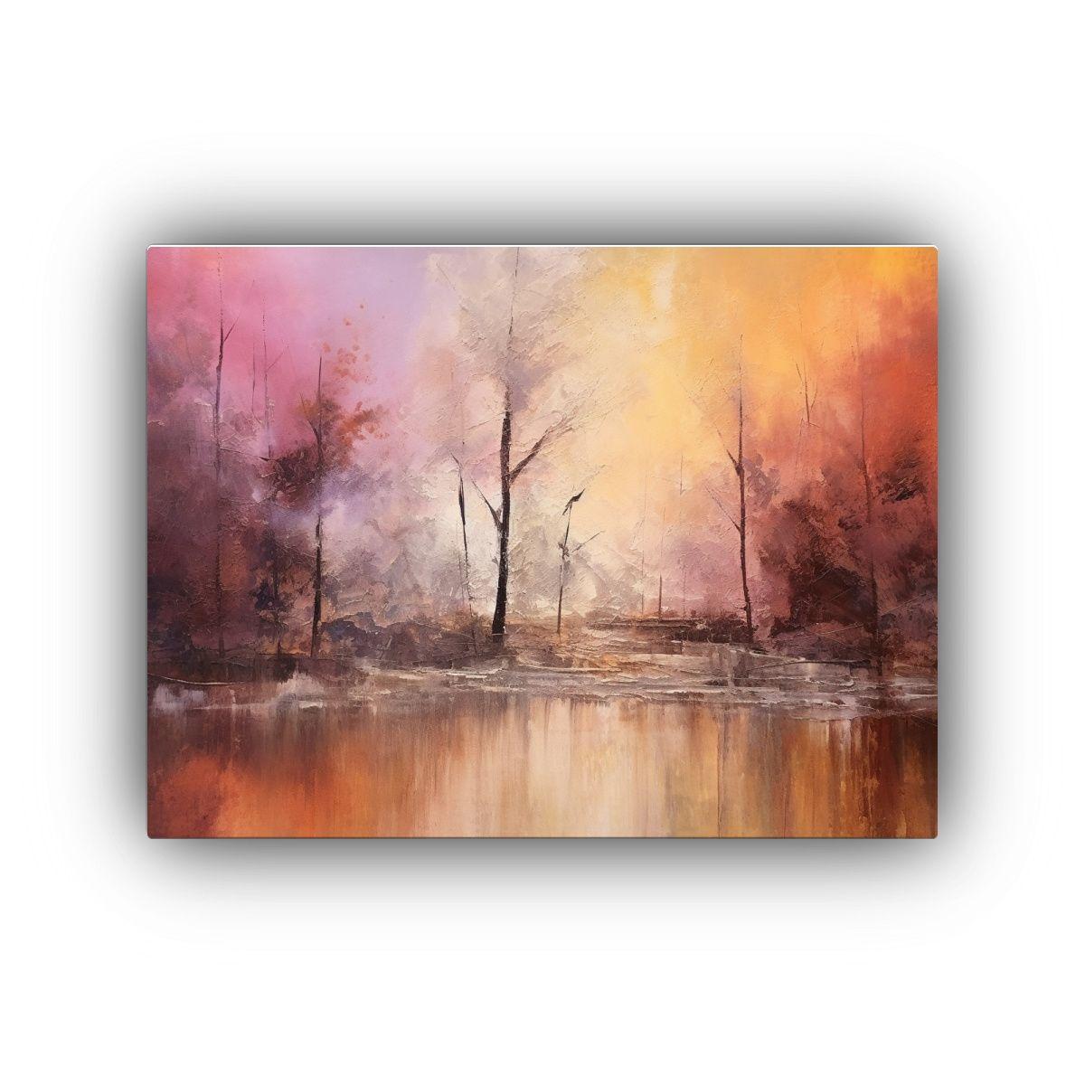 Pintura Abstracta De Nueva Inglaterra: Composición E Origin 30x20cm-0