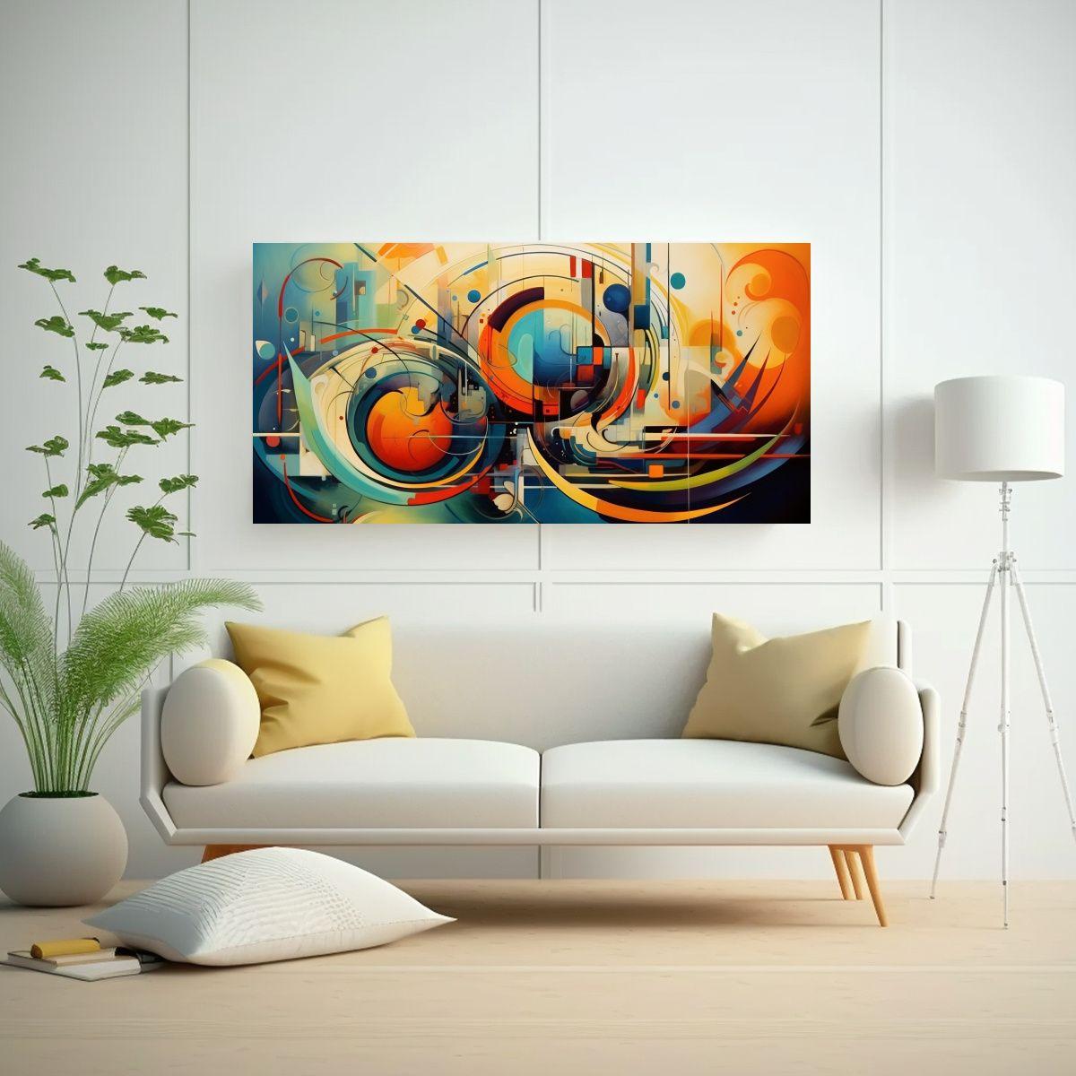 Cuadros Abstractos Arte Pop Para Decoración De 40x20 Cm-2