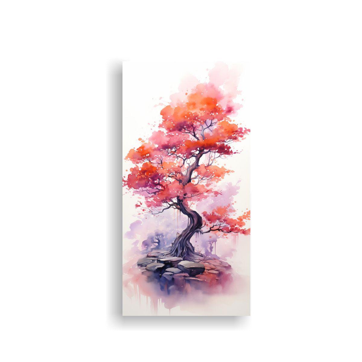 Cuadro Abstracto A Juniper Tree Naranja Y Rosa 60x120cm-0
