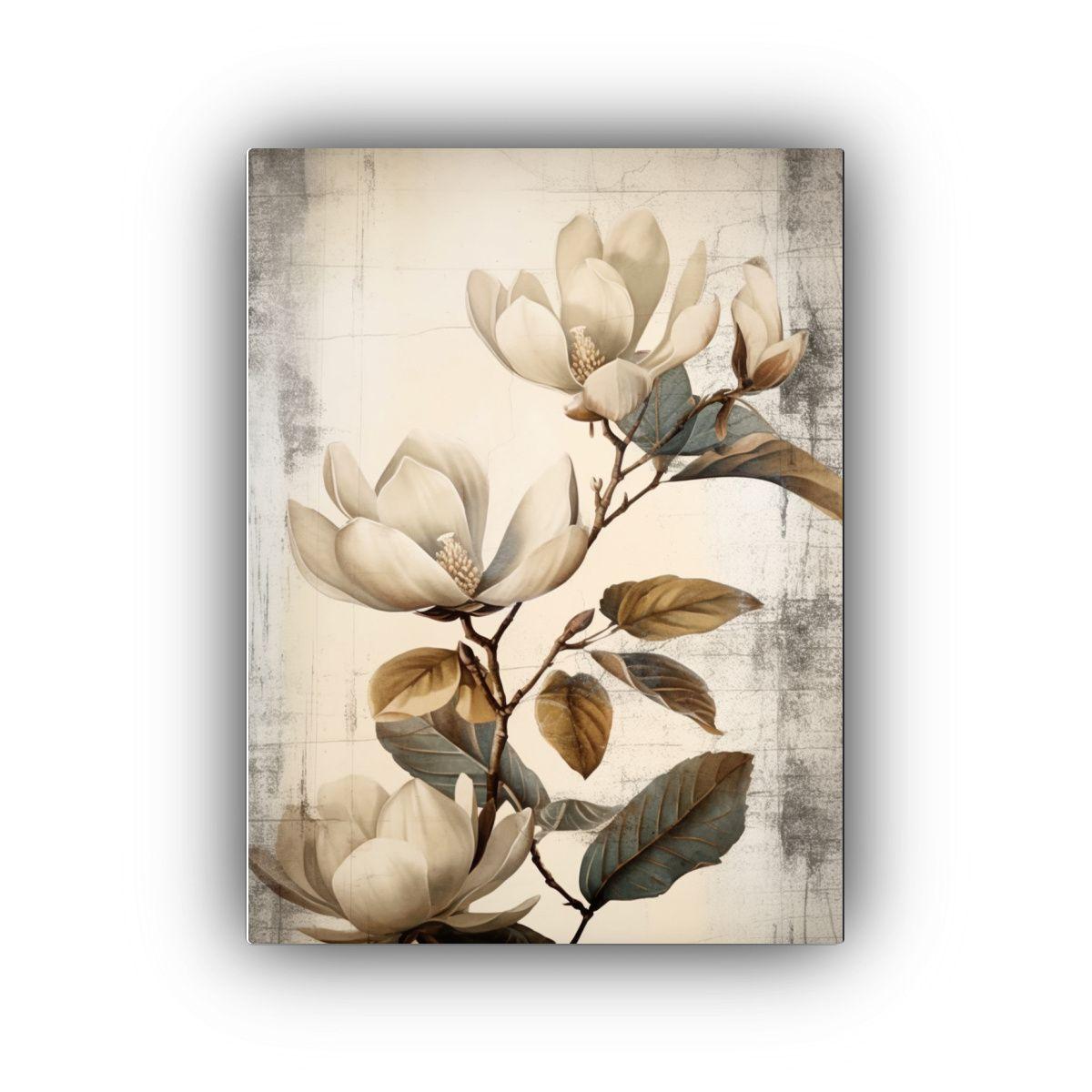 Pinturas De Pared Modernas Minimalismo Magnolias 50x75cm-0